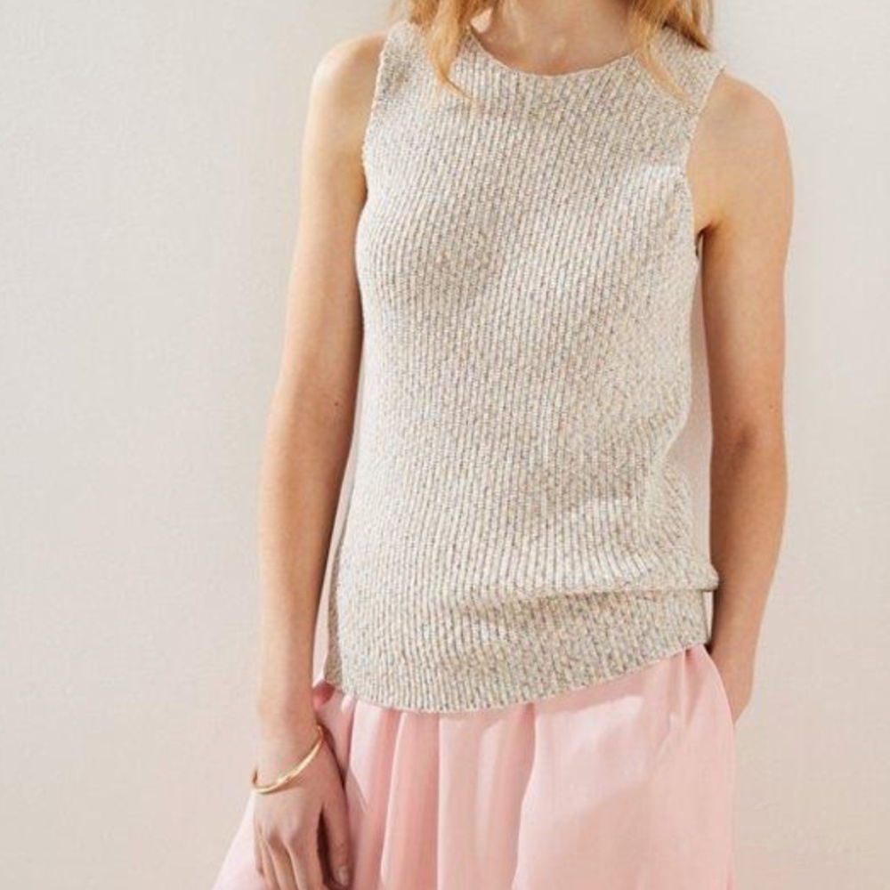Marled Ribbed Sweater Tank